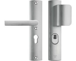 AXA Veiligheidsbeslag Curve Plus 6665-35-11/55K Duw/kruk D-duwer PC55 Anti-kerntrek Aluminium F1