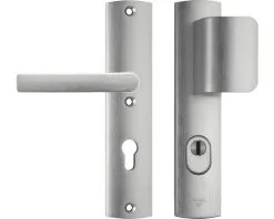 AXA Veiligheidsbeslag Curve Plus 6665-35-11/72K Duw/kruk D-duwer PC72 Anti-kerntrek Aluminium F1