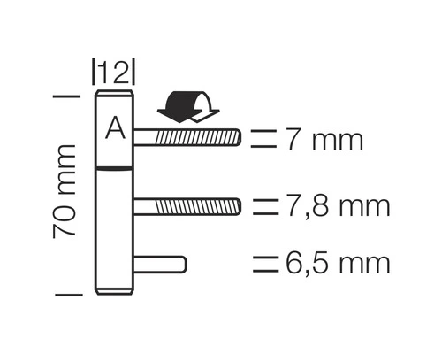 STARX Inboorpaumelle Staal 70x12 Mm Nikkel, 2 Stuks 2 STARX Inboorpaumelle Staal 70x12 Mm Nikkel, 2 Stuks - Afbeelding 2