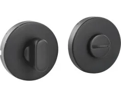 PERTURA Rozet Rond Met WC-/badkamersluiting Zwart