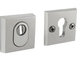 INTERSTEEL Veiligheidsrozet 60x60 Mm Anti-kerntrek Aluminium F1, 2 Stuks