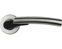 Deurkruk Paar Duo Op Rozet RVS Geborsteld