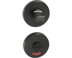 Rozet Rond Met WC-/badkamersluiting Zwart PVD