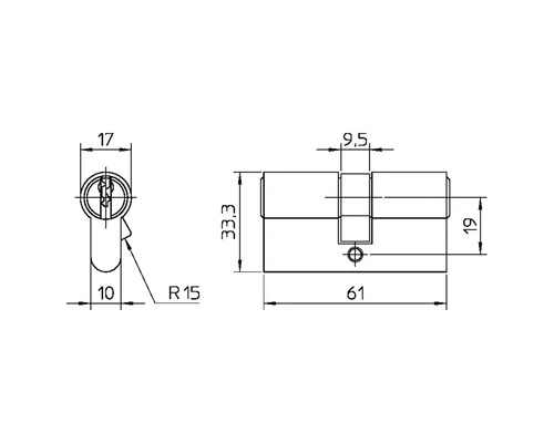 NEMEF Veiligheidscilinder 132/9P Met Patent SKG*** 30-30 Mm, 2 Stuks 2 NEMEF Veiligheidscilinder 132/9P Met Patent SKG*** 30-30 Mm, 2 Stuks - Afbeelding 2