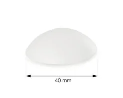 TARROX Wandbuffer Ø 40 Mm Zelfklevend/schroefbaar Kunststof Wit, 2 Stuks