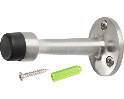 TARROX Deurstopper Wandmontage Ø 40x75 Mm Staal Vernikkeld 2 TARROX Deurstopper Wandmontage Ø 40x75 Mm Staal Vernikkeld - Afbeelding 2