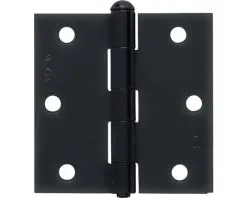 AXA Scharnier Ongelagerd 76x76 Mm Rechte Hoek Zwart