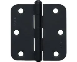 AXA Scharnier Ongelagerd 76x76 Mm Ronde Hoek Zwart