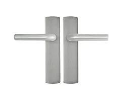 AXA Deurkruk Paar Curve Klik Met Kruk L Op Blindschild Aluminium F1