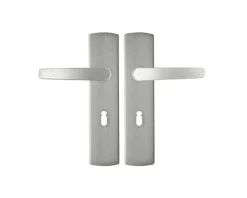 AXA Deurkruk Paar Curve Klik Met Kruk Curve Op Schild Met Sleutelgat SL55 Aluminium F1