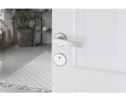 AXA Deurkruk Paar Curve Klik Met Kruk Curve Op Rozet Met WC-/badkamersluiting Aluminium F1 -Sloten Doorlock Shop DV 8 10602661 06 4c DE 20221005104757 1