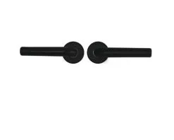 AXA Deurkruk Paar Curve Klik Met Kruk L Op Rond Rozet Zwart