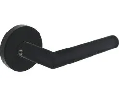 INTERSTEEL Achterdeurbeslag Deurkruk Paar Jura Op Rond Rozet Zwart Mat