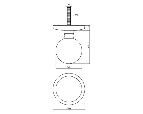 INTERSTEEL Voordeurknop Bolrond Messing Getrommeld 2 INTERSTEEL Voordeurknop Bolrond Messing Getrommeld - Afbeelding 2