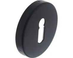 INTERSTEEL Rozet Rond Met Sleutelgat Zwart Mat
