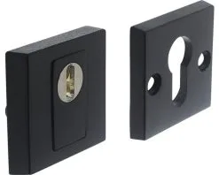 INTERSTEEL Veiligheidsrozet 54x54 Mm Anti-kerntrek Zwart Mat, 2 Stuks