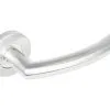 INTERSTEEL Deurkruk Paar Halfrond 90° Op Rozet RVS Geborsteld
