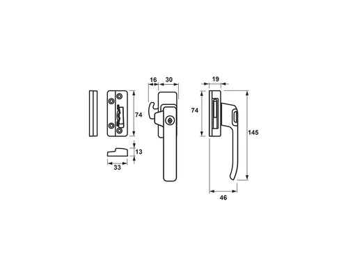 AXA Veiligheids Raamsluiting 3329 Rechtsdraaiend Zwart 3 AXA Veiligheids Raamsluiting 3329 Rechtsdraaiend Zwart - Afbeelding 3