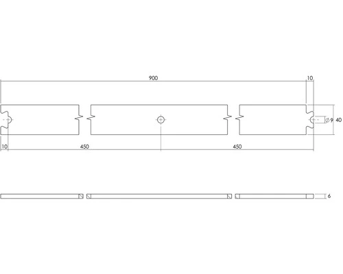 INTERSTEEL Schuifdeurbeslag Tussenrail 90 Cm RVS 2 INTERSTEEL Schuifdeurbeslag Tussenrail 90 Cm RVS - Afbeelding 2