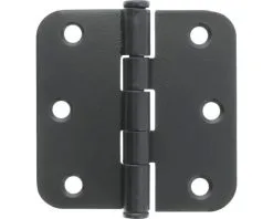 STARX Scharnier Ongelagerd 76x76 Mm Ronde Hoek Zwart, 2 Stuks