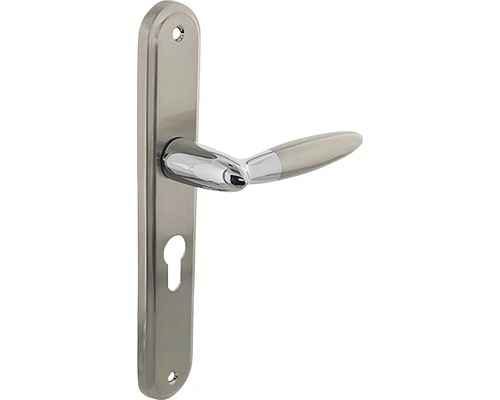 INTERSTEEL Deurkruk Paar Elen Op Schild Met Profielcilindergat PC55 Chroom Nikkel 1 INTERSTEEL Deurkruk Paar Elen Op Schild Met Profielcilindergat PC55 Chroom Nikkel