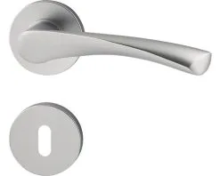 PERTURA Deurkruk Paar Alda Op Rozet Met Sleutelplaat Aluminium F1