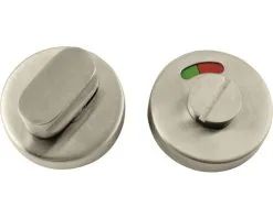 PERTURA Rozet Rond Met WC-/badkamersluiting RVS Mat