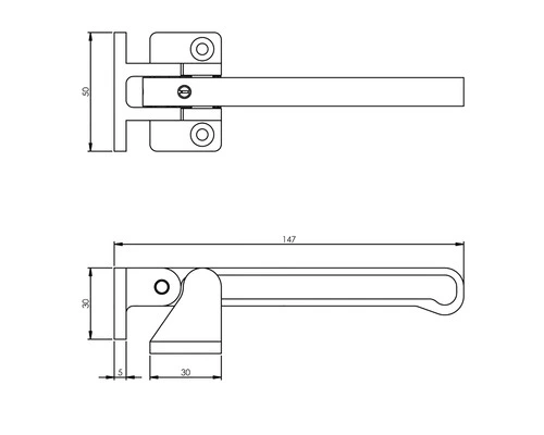 INTERSTEEL Kierstandhouder Curve SKG Buitendraaiend RVS Geborsteld 2 INTERSTEEL Kierstandhouder Curve SKG Buitendraaiend RVS Geborsteld - Afbeelding 2